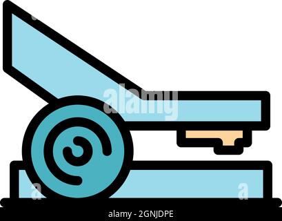Powerful hole punch icon. Outline powerful hole punch vector icon color flat isolated Stock Vector