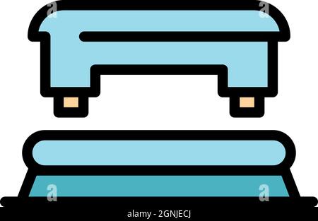Hole puncher icon. Outline hole puncher vector icon color flat isolated Stock Vector