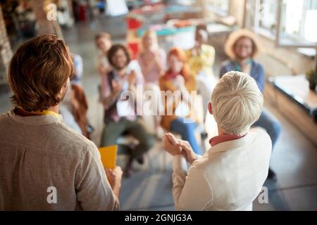Group of employees having professional training together at the office Stock Photo