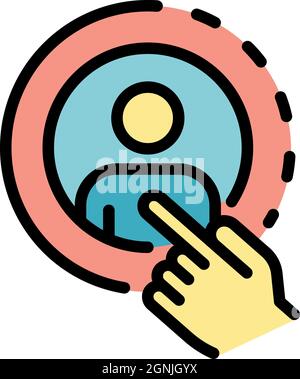 Avatar restructuring icon. Outline avatar restructuring vector icon color flat isolated Stock Vector