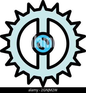 Top view animal trap icon. Outline top view animal trap vector icon color flat isolated Stock Vector