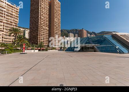 Monaco - July 08 2008: Exterior of Grimaldi Forum Stock Photo