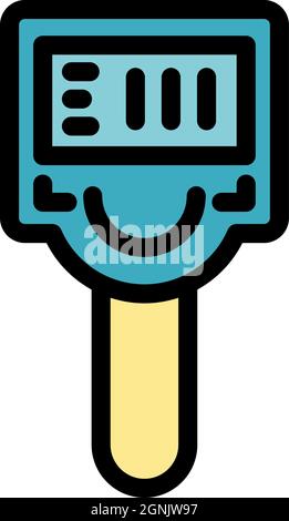 Tool thermal imager icon. Outline tool thermal imager vector icon color flat isolated Stock Vector