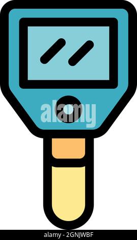 Sensor thermal imager icon. Outline sensor thermal imager vector icon color flat isolated Stock Vector