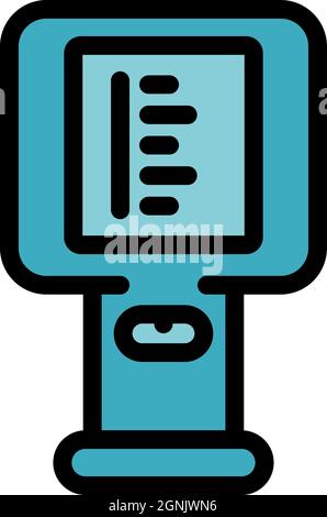 Digital thermal imager icon. Outline digital thermal imager vector icon color flat isolated Stock Vector