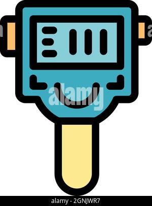 Detection thermal imager icon. Outline detection thermal imager vector icon color flat isolated Stock Vector