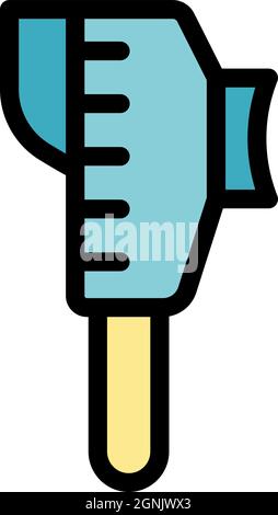 Thermal imager display icon. Outline thermal imager display vector icon color flat isolated Stock Vector