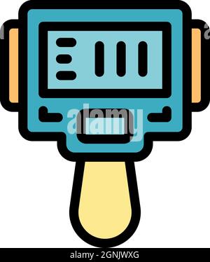 Camera thermal imager icon. Outline camera thermal imager vector icon color flat isolated Stock Vector