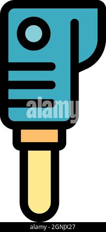Temperature thermal imager icon. Outline temperature thermal imager vector icon color flat isolated Stock Vector