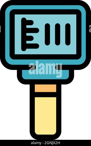 Heating thermal imager icon. Outline heating thermal imager vector icon color flat isolated Stock Vector