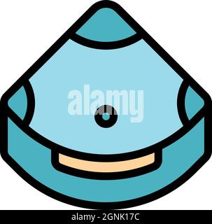 Jacuzzi tub icon. Outline jacuzzi tub vector icon color flat isolated Stock Vector