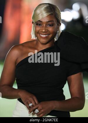 Los Angeles, United States. 25th Sep, 2021. LOS ANGELES, CALIFORNIA, USA - SEPTEMBER 25: Actress Tiffany Haddish arrives at the Academy Museum of Motion Pictures Opening Gala held at the Academy Museum of Motion Pictures on September 25, 2021 in Los Angeles, California, United States. (Photo by Xavier Collin/Image Press Agency) Credit: Image Press Agency/Alamy Live News Stock Photo