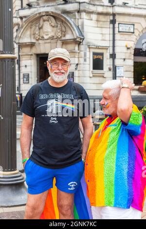 older gay men couple at Birmingham Pride Saturday 25th September 2021