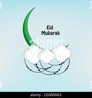 Eid Muslim Festival Background Stock Vector