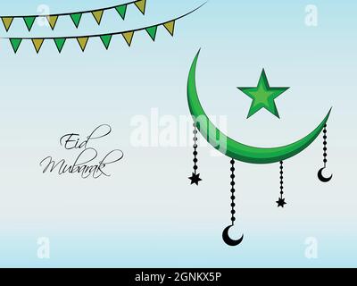 Eid Muslim Festival Background Stock Vector