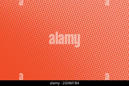 Pop art creative concept colorful comics book magazine cover. Polka dots orange background. Cartoon halftone retro pattern. Abstract dotted design for Stock Vector