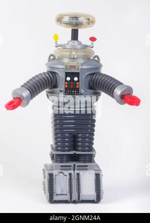 Fort Worth,Texas - Sept.25,2021  Lost in Space Toy from the 1965-1968 TV show. The Robot was know as 'The Robot' he was 6'8 and 550 lbs. Stock Photo