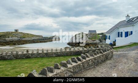 An old pilot's cottage at Rhoscolyn on Anglesey, North Wales, UK Stock Photo