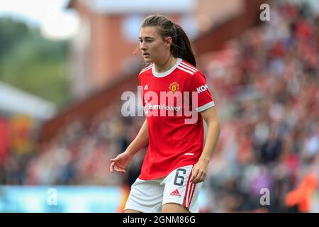 Hannah Blundell (6) of Manchester United Women during the game Stock Photo