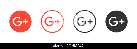 Collection of popular social media logo. Social media icons. Realistic set. Vector illustration Stock Vector