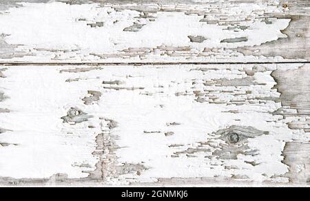 Weathered white colored wooden background. Old rustic wood texture Stock Photo
