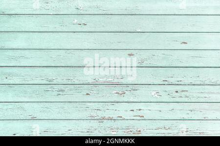 Rustic wood texture. Weathered turquoise colored wooden background Stock Photo