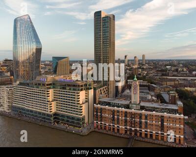 oxo tower wharf and Sea Containers, River thames, London, England Stock Photo