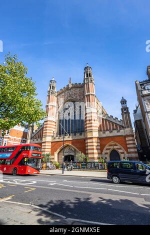 Exterior of Holy Trinity Sloane Square, a large Anglican church in Sloane Street in the Royal Borough of Kensington & Chelsea, central London SW1 Stock Photo