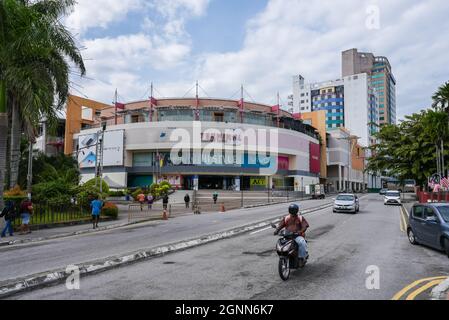 Seremban, Malaysia - 26th September 2021 : Busy street in Seremban town, the capital city of Negeri Sembilan Stock Photo