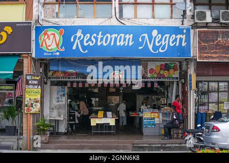 Seremban, Malaysia - 26th September 2021 : Negeri Restaurant is a famous mamak restaurant in Seremban town since 1980s Stock Photo