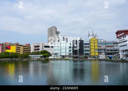 Seremban, Malaysia - 26th September 2021 : The skyline Seremban, a of capital city of Negeri Sembilan State. The waterfront was formed due to the deve Stock Photo