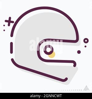 Icon Motor Racing - MBE Syle - Simple illustration, Editable stroke, Design template vector, Good for prints, posters, advertisements, announcements, Stock Vector