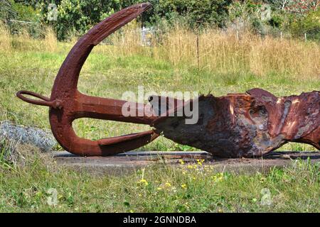 Rusty anchor Stock Photo