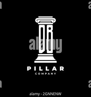 DB Monogram Logo Letter Pillars shape lawyer style vector, law firm company isolated in black background Stock Vector