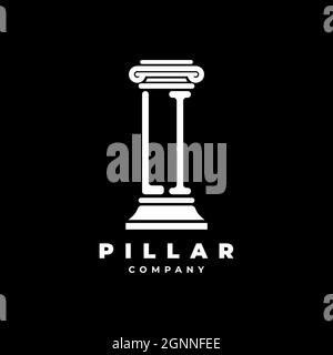 LI Monogram Logo Letter Pillars shape lawyer style vector, law firm company isolated in black background Stock Vector