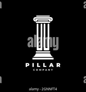 UU Monogram Logo Letter Pillars shape lawyer style vector, law firm company isolated in black background Stock Vector
