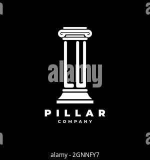 LU Monogram Logo Letter Pillars shape lawyer style vector, law firm company isolated in black background Stock Vector