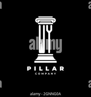 WY Monogram Logo Letter Pillars shape lawyer style vector, law firm company isolated in black background Stock Vector