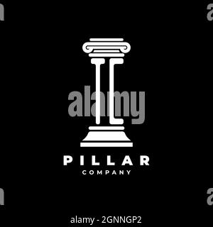 TC Monogram Logo Letter Pillars shape lawyer style vector, law firm company isolated in black background Stock Vector
