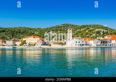 Town of Tisno on Murter, Dalmatia, Croatia Stock Photo