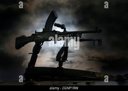 The Bren gun was a series of light machine guns made by Britain in the 1930s and used in various roles until 1992. Stock Photo