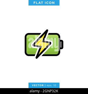 Battery icon vector stock illustration design template. Vector eps 10. Stock Vector