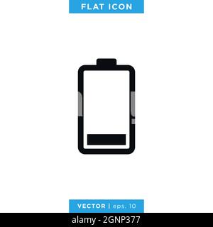 Battery icon vector stock illustration design template. Vector eps 10. Stock Vector