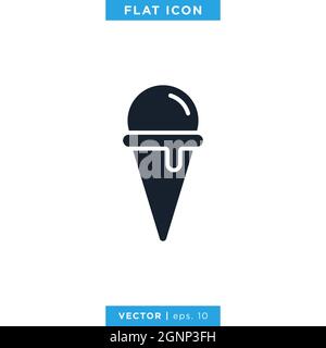 Ice cream icon vector stock design template. Vector eps 10. Stock Vector