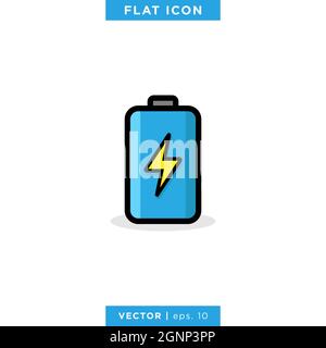 Battery icon vector stock illustration design template. Vector eps 10. Stock Vector