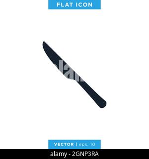 Knife icon vector stock illustration design template. Vector eps 10. Stock Vector