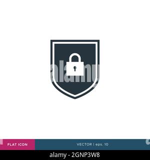 Shield icon vector stock illustration design template. Vector eps 10. Stock Vector