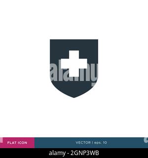 Shield icon vector stock illustration design template. Vector eps 10. Stock Vector