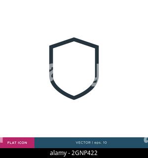 Shield icon vector stock illustration design template. Vector eps 10. Stock Vector
