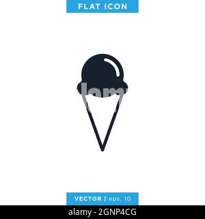 Ice cream icon vector stock design template. Vector eps 10. Stock Vector